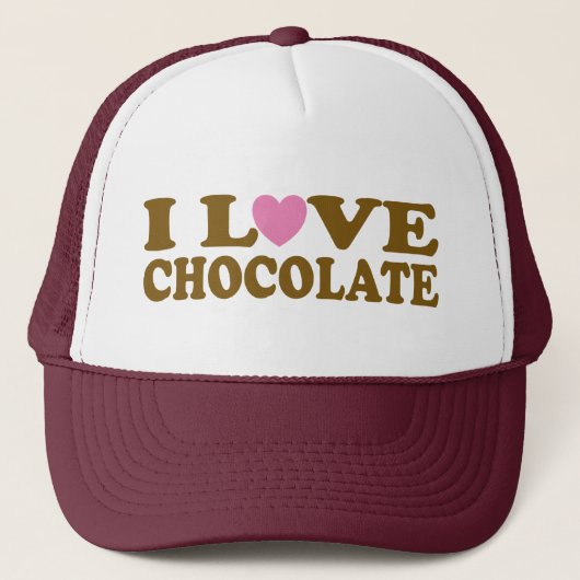 Cadeau mignon de casquette de chocolat d'amour d'I (Devant)