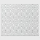 Cadeau Miner de charbon sur papier d'enveloppement gris (Plat)