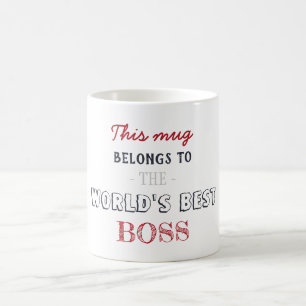 Cadeau Minimalistische Beste Baas Koffiemok