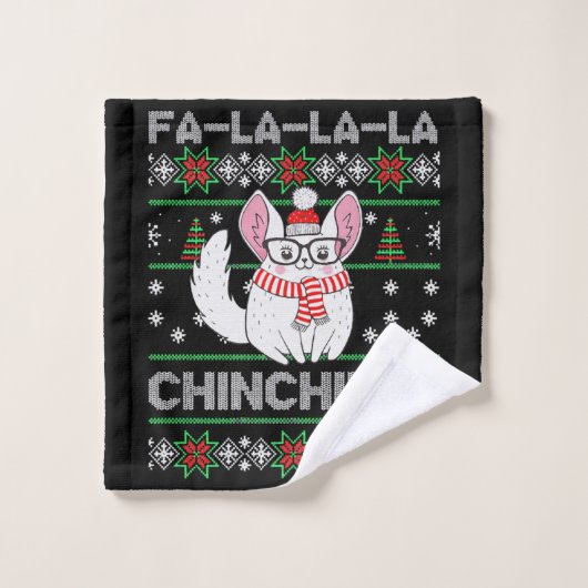 Cadeau moche de Noël Chinchilla pour Chinchilla Lo (Gant de toilette)