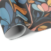 Cadeau Modèle floral 12 | Papier d'enrobage (Coin rond)