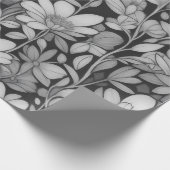 Cadeau Modèle floral 7 Mono | Papier d'enrobage (Coin)