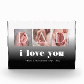 Cadeau moderne pour le bloc photo Papa (Devant)