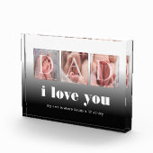 Cadeau moderne pour le bloc photo Papa (Droite)