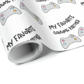 Cadeau Mon papier d'enveloppement de partenaire de jeu fa (Coin rond)