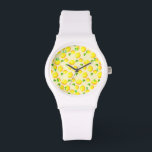 Cadeau Montre citrons Jaunes<br><div class="desc">Citrons Jaunes Fraîches - Vert Jaune MOULÉ Design</div>