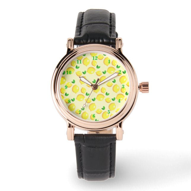 Cadeau Montre citrons Jaunes (Recto)