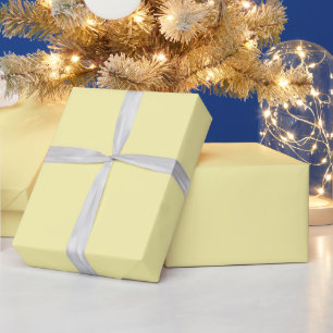 Cadeau montre du papier d'emballage jaune pâle