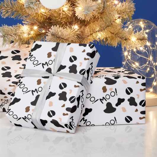 Cadeau Moo Vache Imprimer Papier d'enveloppement d'annive (Vacances)