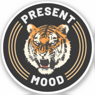 Cadeau Mood Angry Tiger Sticker