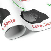 Cadeau Morceau de papier d'emballage de charbon (Coin rond)