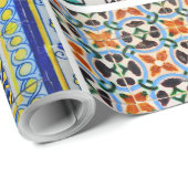 Cadeau Mosaïque de papier d'emballage (Coin rond)