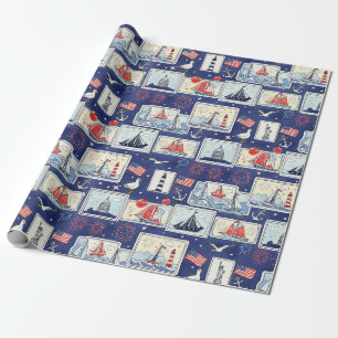 Cadeau Motif de carreau en papier découpé patriotique str