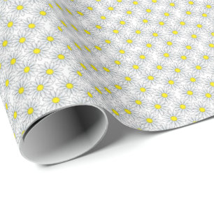 Cadeau Motif de marguerite blanche sur le papier