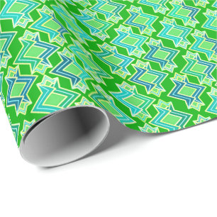 Cadeau Motif de papier peint Art Déco, Jade Green