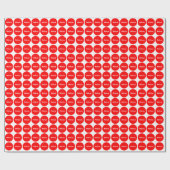 Cadeau Motif de points rouge sur le blanc avec le papier (Plat)