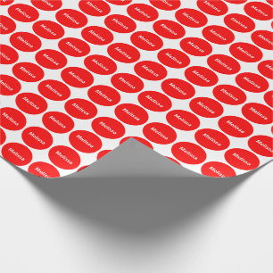 Cadeau Motif de points rouge sur le blanc avec le papier