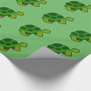 Cadeau Motif de tortue - papier d'emballage brillant, 30"