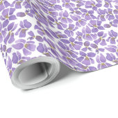 Cadeau Motif écervelé violet fait sur commande de papier (Coin rond)