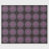 Cadeau Motif en spirale violet papier (Plat)