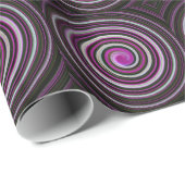 Cadeau Motif en spirale violet papier (Coin rond)