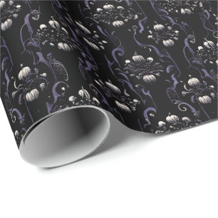 Cadeau Motif gothique noir et violet #5 Papier d'envelopp