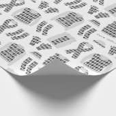 Cadeau Motif Jacquard gris - Papier d'enveloppement - Gra (Coin)
