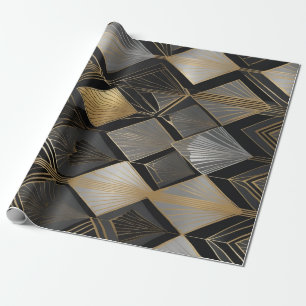 Cadeau Motif papier d'emballage d'inspiration Art déco
