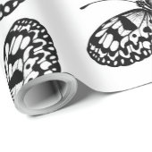 Cadeau Motif papillon en papier (Coin rond)