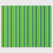 Cadeau Motif rayé avec des nuances de vert Papier (Plat)