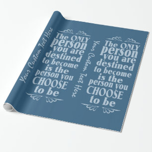 Cadeau MOtivational CHOICE papier d'emballage personnalis