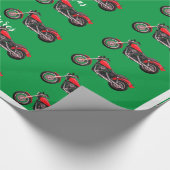 Cadeau Motocyclettes rouges sur papier d'enveloppement de (Coin)