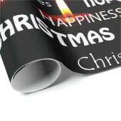 Cadeau Mots de Noël papier enveloppant (Coin rond)