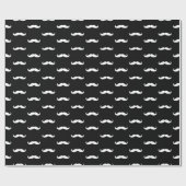 Cadeau Moustache blanche et papier noir (Plat)