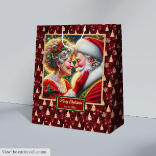Cadeau Moyen Aquarelle M & Mme Claus Sac de Noël