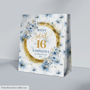 Cadeau Moyen Élégant sac Parties scintillant en or Sweet sixtee