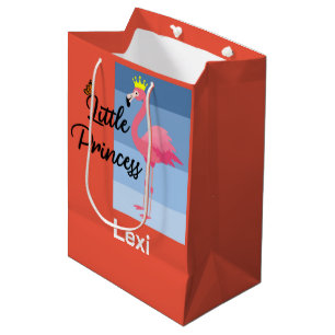 Cadeau Moyen Little Princess Rose Flamant rose Design - Sac cad