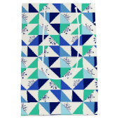 Cadeau Moyen Patchwork Snowflakes - Arrière - plan léger - Sac  (Dos)