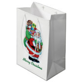 Cadeau Moyen Père Noël vintage avec sac (Devant Angle)