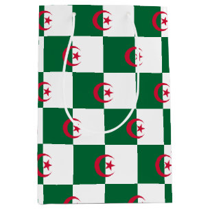 Cadeau Moyen Sac avec le drapeau de l'Algérie