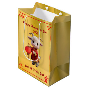 Cadeau Moyen Sac bébé chèvre avec sac-cadeau lanterne