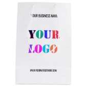 Cadeau Moyen Sac d'achat de papier d'affaires de logo personnal (Dos)