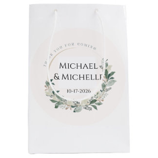 Cadeau Moyen Sac de bienvenue de mariage minimal moderne à cour