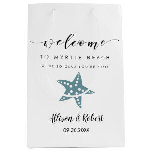 Cadeau Moyen Sac de bienvenue Starfish, Hôtes de mariage Destin