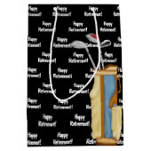 Cadeau Moyen Sac de golf de retraite en noir (Devant)