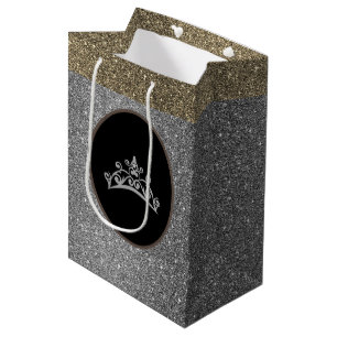 Cadeau Moyen Sac de Mlle Pageant Tiara Crown Silver FX
