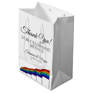Cadeau Moyen Sac de remerciement de mariage Gay Pride - Texte n