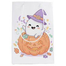 Sac de shopping spécial Halloween fantôme citrouil