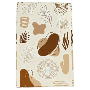 Cadeau Moyen Sac en papier à motif botanique