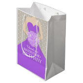 Cadeau Moyen Sac nommé fait sur commande de pourpre de robe de (Devant Angle)